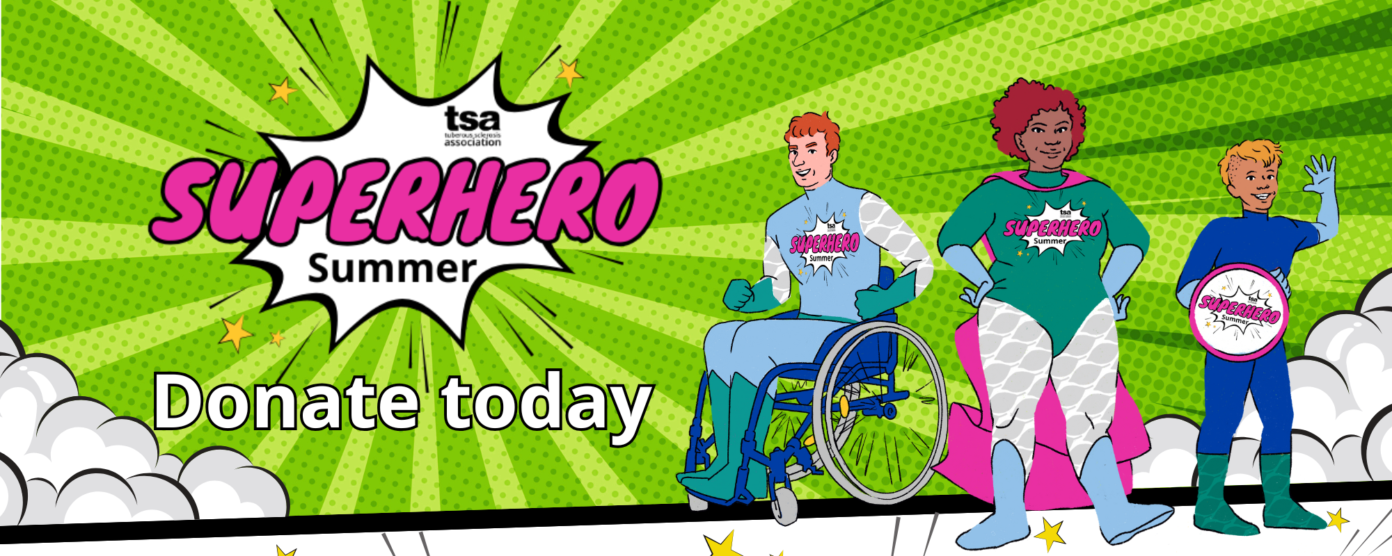 Superhero Website Banner – Donation page