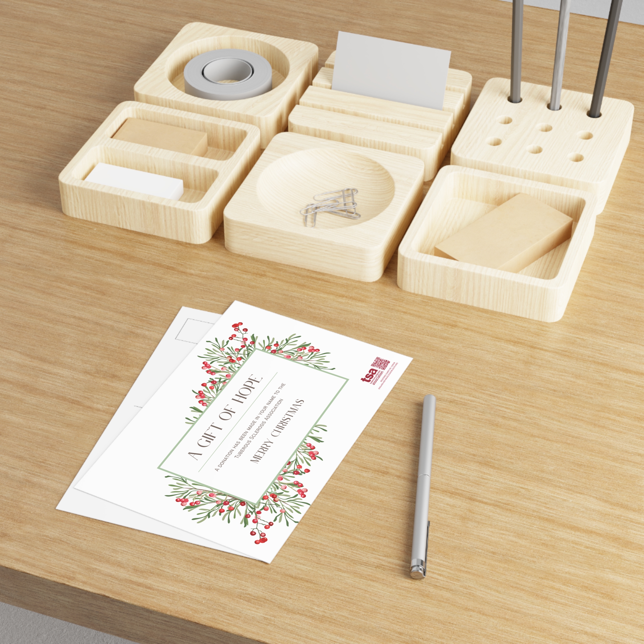 TSA Donation Postcard - Christmas Holly - Image 4