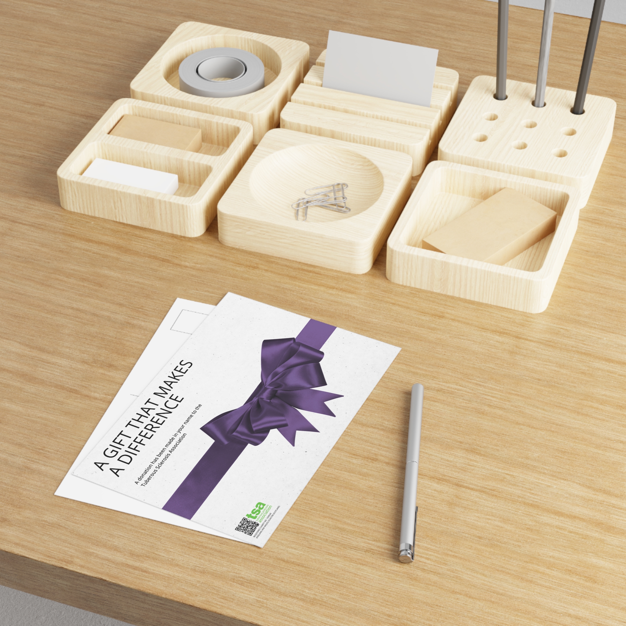 TSA Donation Postcard - Gift Bow Purple - Image 4