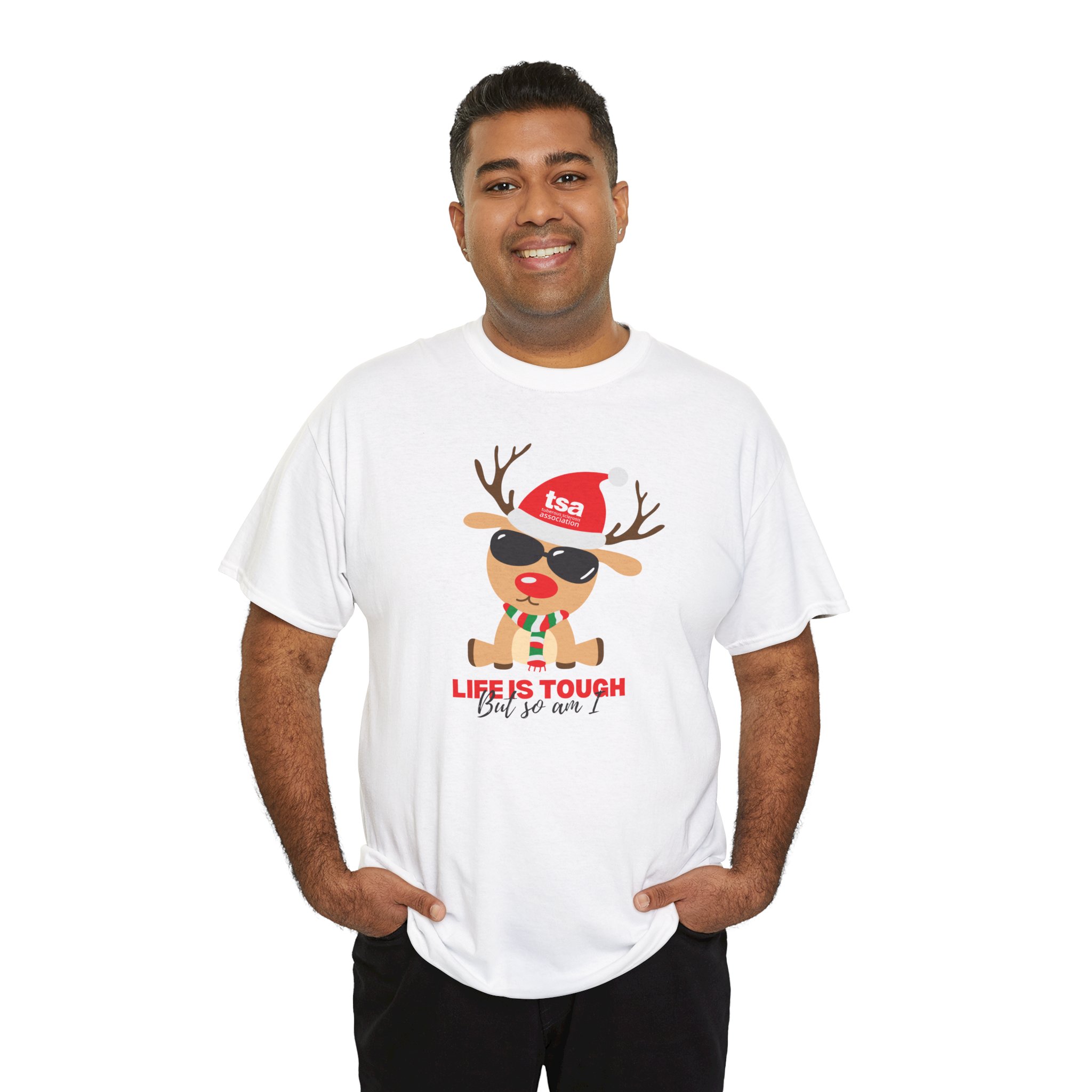 TSA Unisex Heavy Cotton Tee - Christmas Reindeer - Image 7