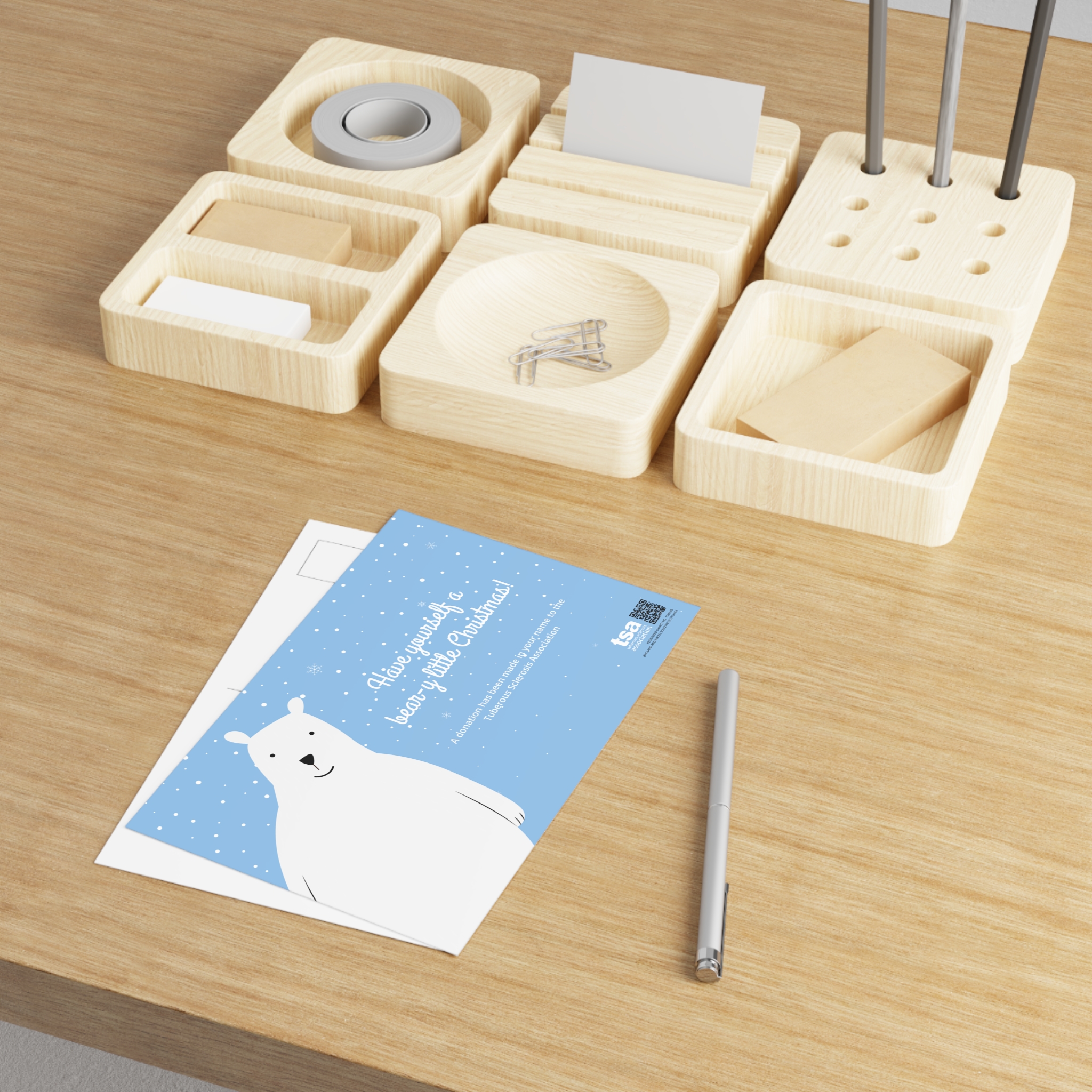 TSA Donation Postcard - Christmas Polar Bear - Image 4