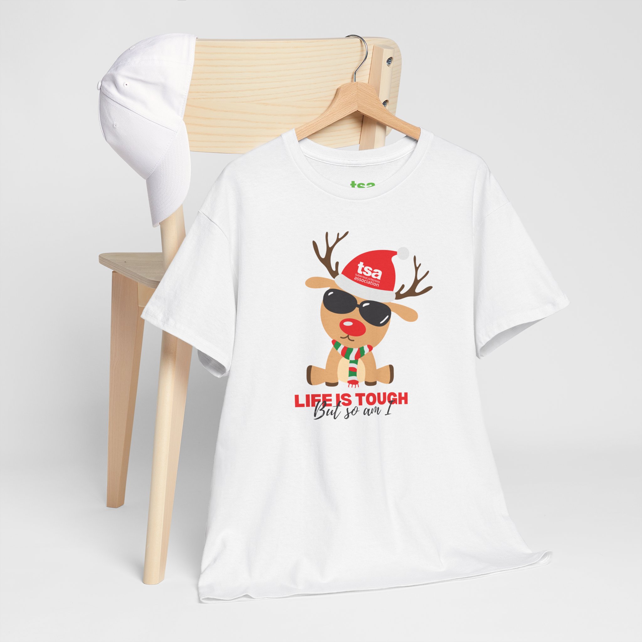 TSA Unisex Heavy Cotton Tee - Christmas Reindeer - Image 3